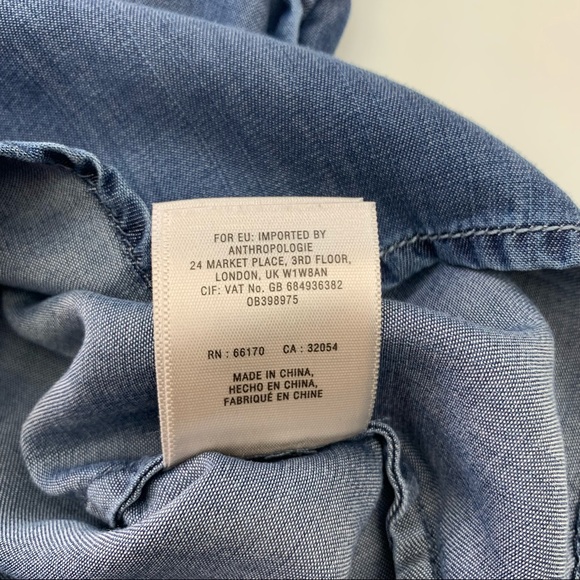Anthropologie Holding Horses Stitched Chambray Top - Picture 12 of 12